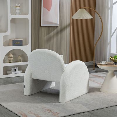 Bergman 1-Seater Fabric Accent Chair - White - With 2-Year Warranty